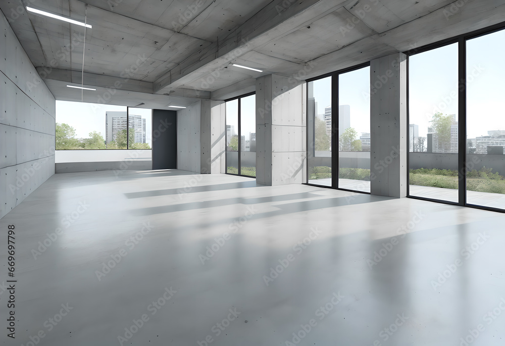 Modern house interior concrete interior, serious brutal daring style,Generative AI Modern house interior concrete interior, serious brutal daring style,Generative AI