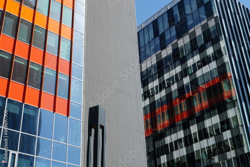 Glass office buildings in Pipera business district in Bucharest, Romania
