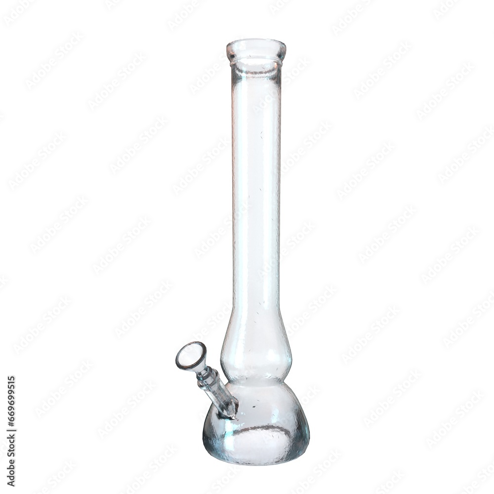 Glass Bong Isolated On White Background Glass Bong Isolated On White Background