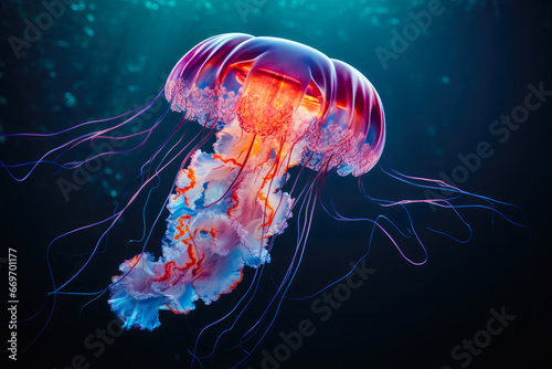 Ethereal Jellyfish Elegance Below the Surface