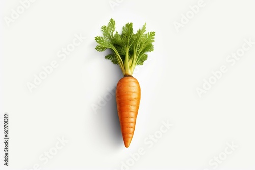 isolated carrot on transparent background. Generative AI