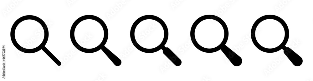 search icon button - magnifying glass loupe sign symbol, magnifier icon collection set search icon button - magnifying glass loupe sign symbol, magnifier icon collection set