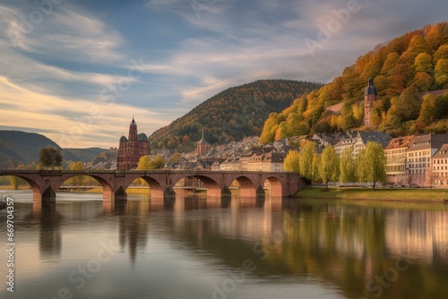 Captivating skyline of Heidelberg. Generative AI