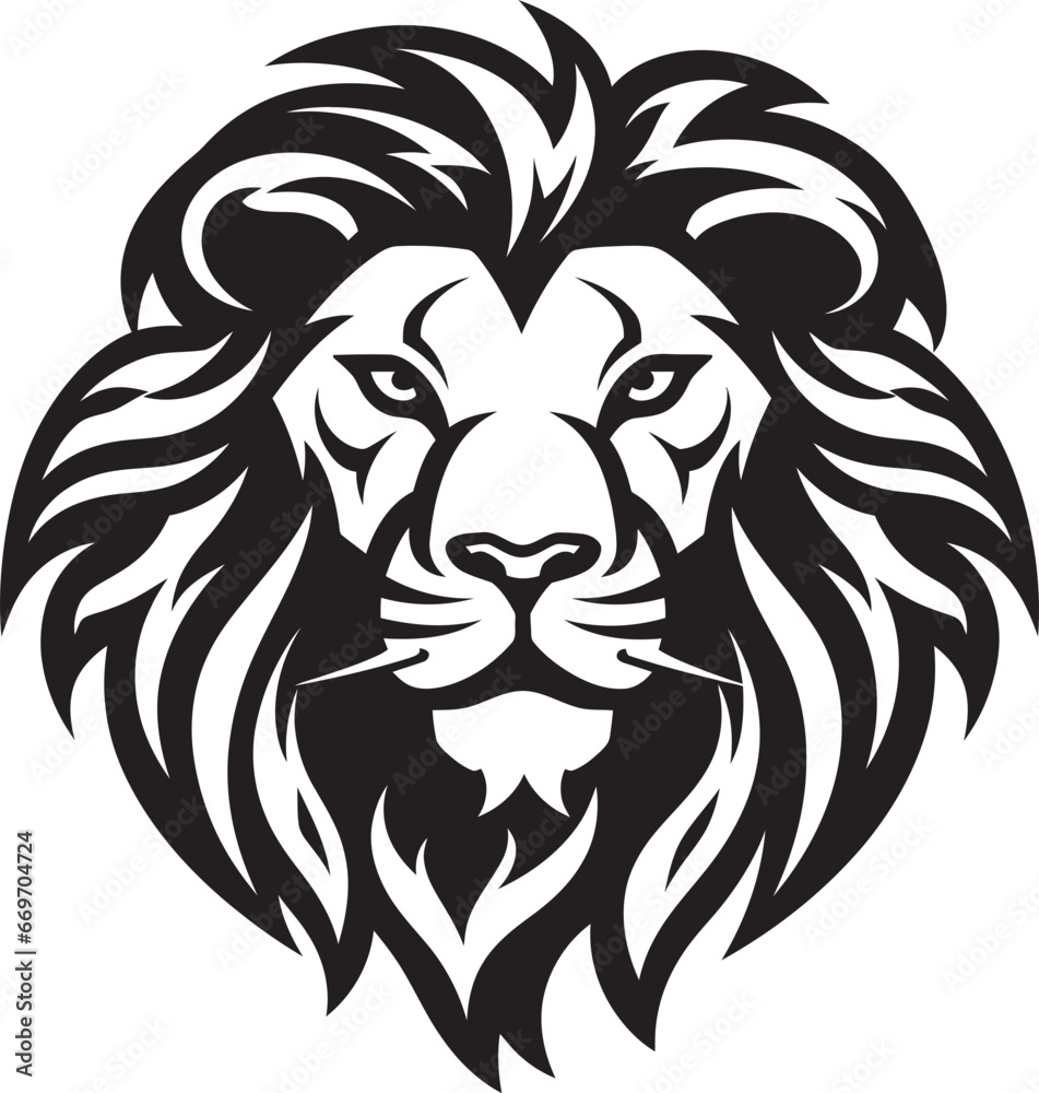 Roaring Life Lion Vector Portrait in Pixels Wild and Free Lion Vector Illustration