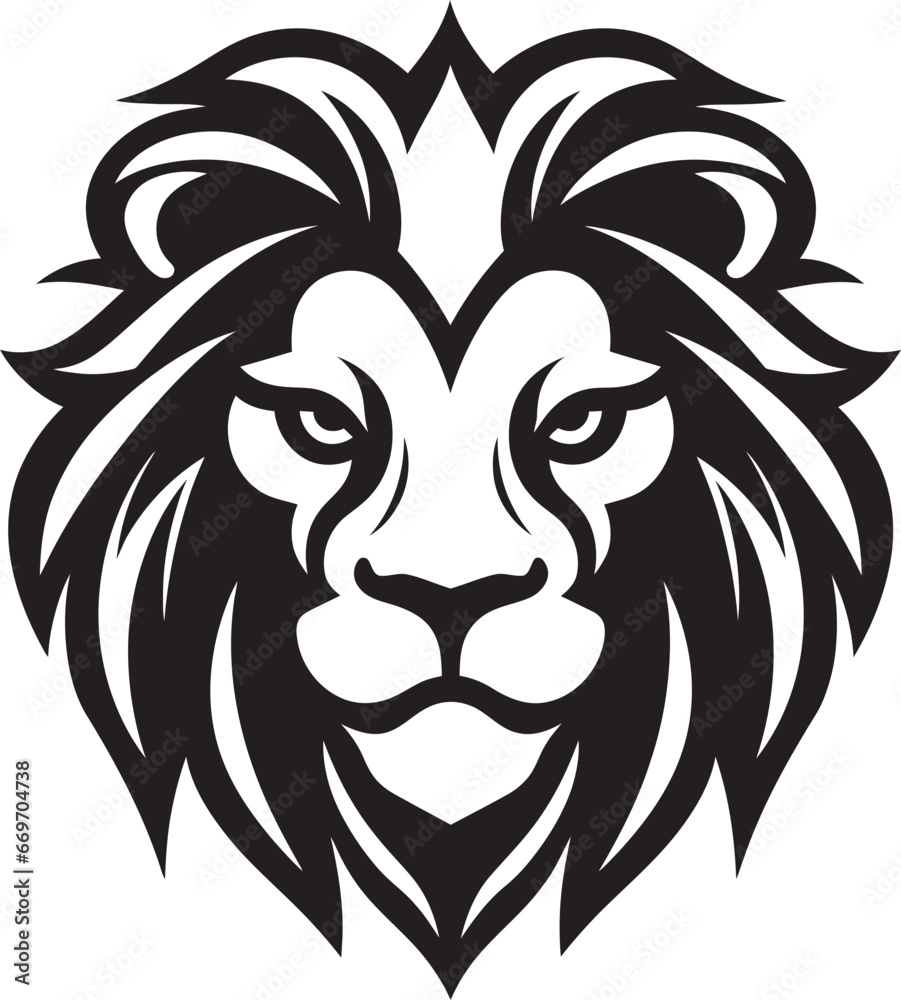 Vibrant Mane Lion Vector Artistry Roaring Lion Vector Beauty in Pixels