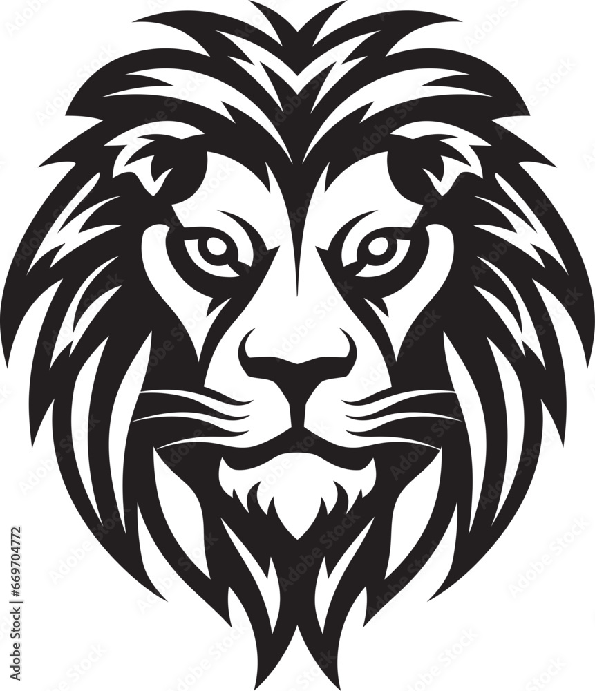 Lion Vector Gallery Pride in Digital Art Ferocious Beauty Roaring Lion Illustration