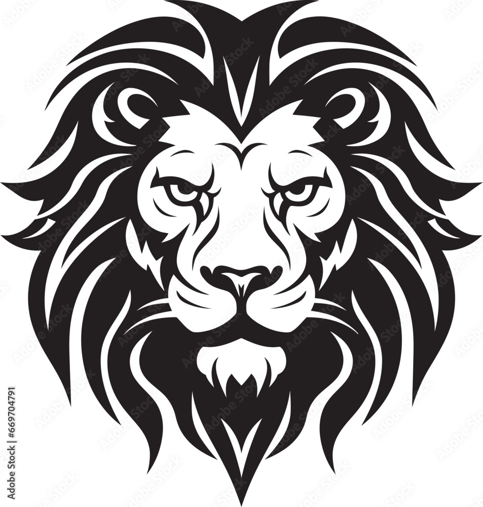 Expressive Gaze Lion Vector Illustration Regal Beauty Vibrant Lion Vector Art