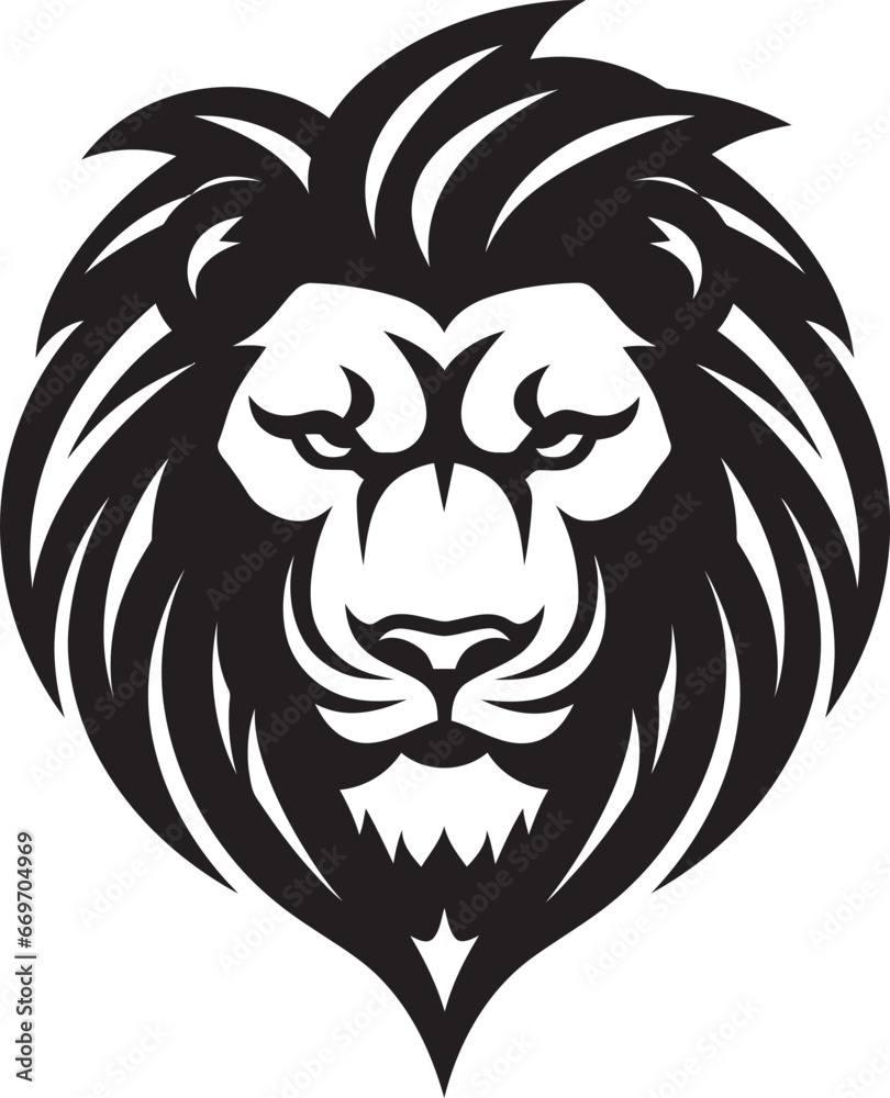Lion Kings Pride in Vector A Majestic Gallery Ferocious Mane in Pixels Captivating Lion Art