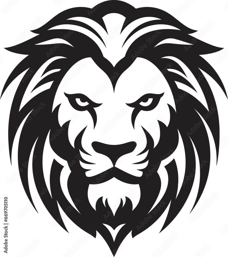 Detailed Lion Head Mastering Vector Illustration Majestic Majesty Lion King in Digital Pixels