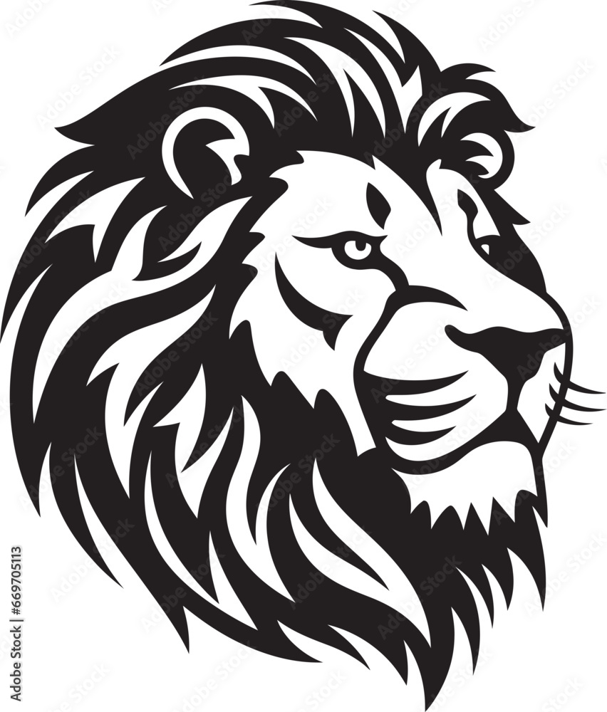 The Essence of Pixels Roaring Lion in Vector Regal Mane Magic Detailed Lion Vector Portrait