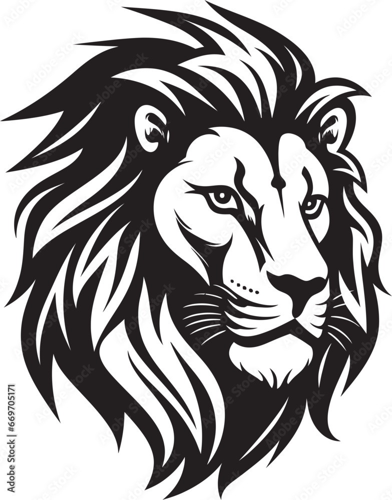 Expressive Eyes of a Lion Vector Art Showcase Digital Pride Vector Illustration of Lions
