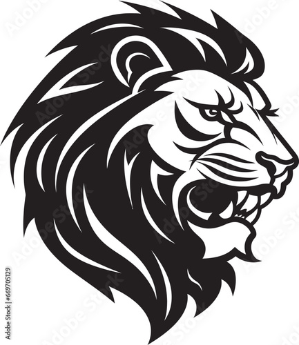 Mastering the Wild Digital Lion Artistry Regal Roar in Geometric Vector Majestic Pixels