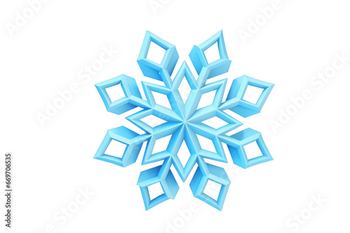 Snowfall Serenity Simple Icon of a Serene Snowflake