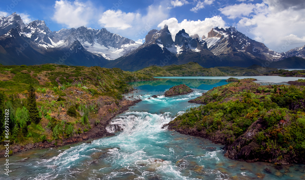Torres Del Paine National Park in Patagonia, Chile, South America.
