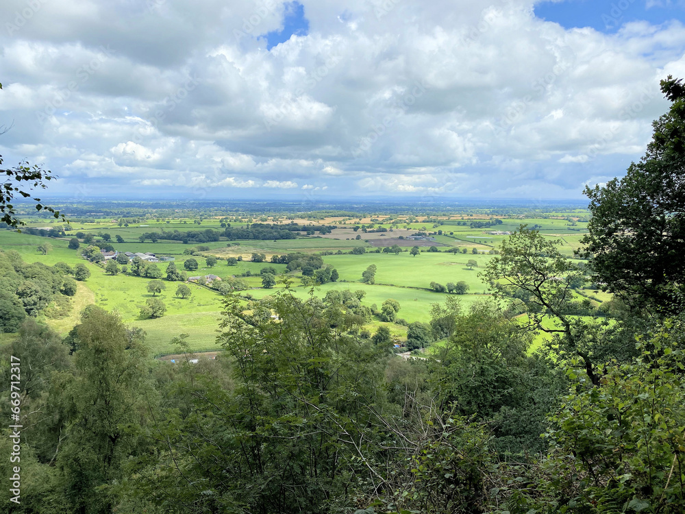 Fototapeta premium A view of the Cheshire Countryside at Peckforton