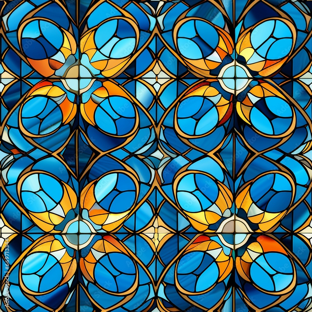 Stained Glass Mosaic Beauty Pattern Stained Glass Mosaic Beauty Pattern