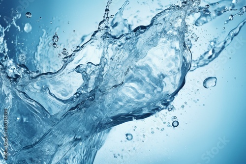Close-up of a refreshing water splash. Generative AI photo