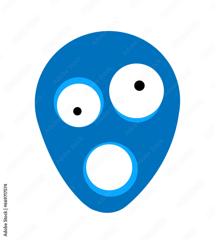 blue crazy face icon blue crazy face icon