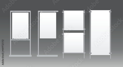 Kakemono, roll up banner, stand banner vector