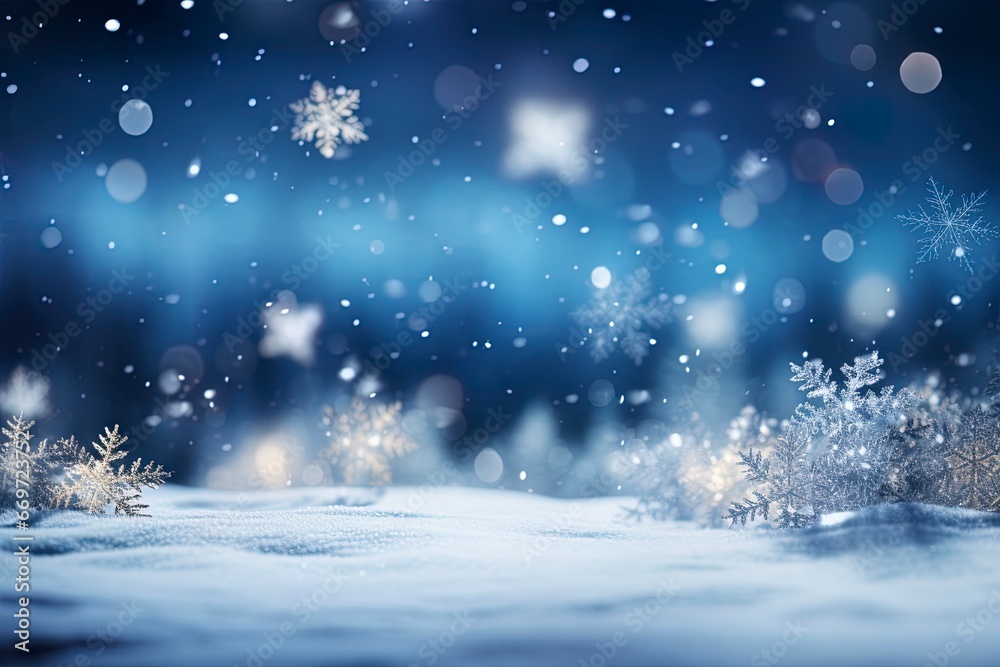 Blue Christmas background with snow, ice and room for text copy. Blue Christmas background with snow, ice and room for text copy.