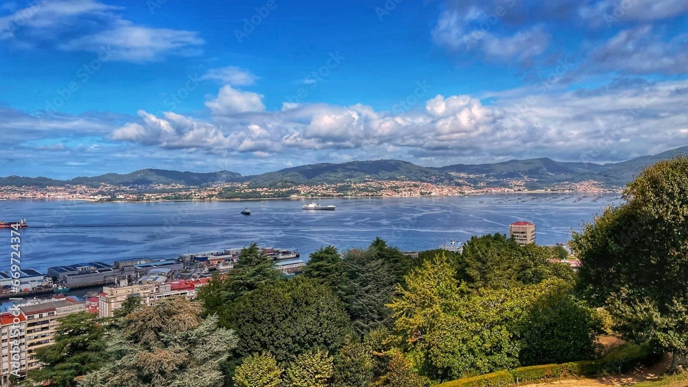 Panorámica de la Ría de Vigo, Galicia