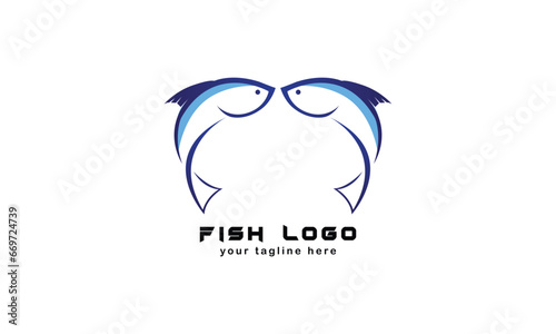 FISH fishing shop brand creative company logo design
