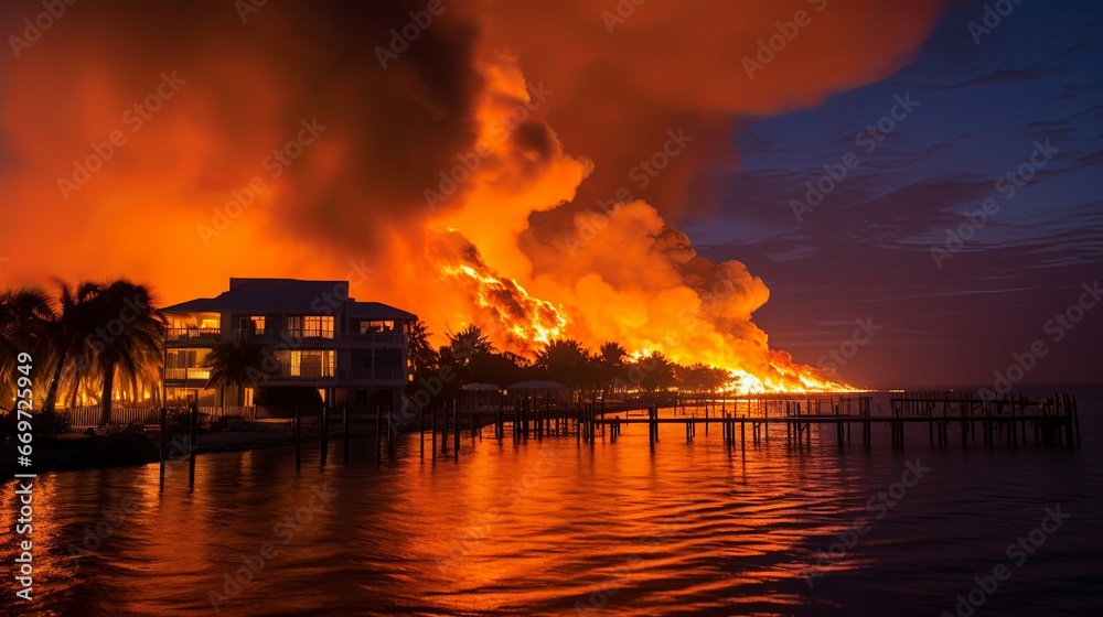 The Florida Keys Engulfed In Fire