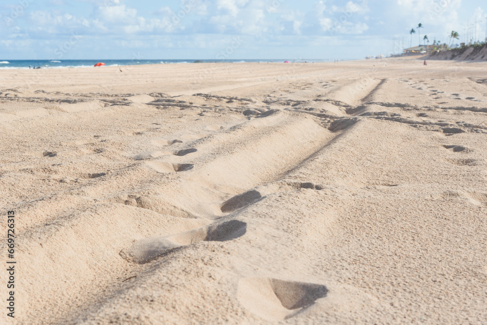 Sand on a beach on a bright sunny day. Sand on a beach on a bright sunny day.