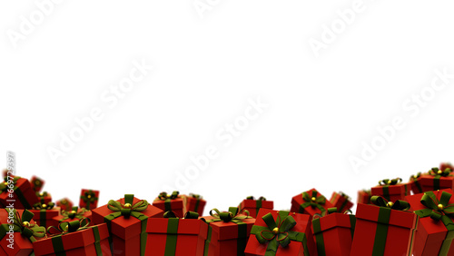 Red christmas gifts boxes