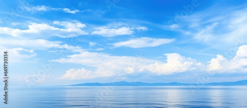 Clouds and sea under a blue sky
