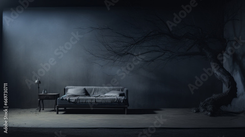 An eerie silence hangs in the air, its oppressive presence a reminder of the loneliness of the night photo