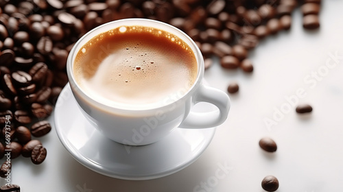 Espresso Coffee Cup With Beans © Francescozano