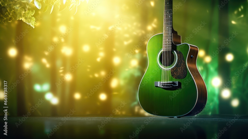 Guitar with Bokeh Effects