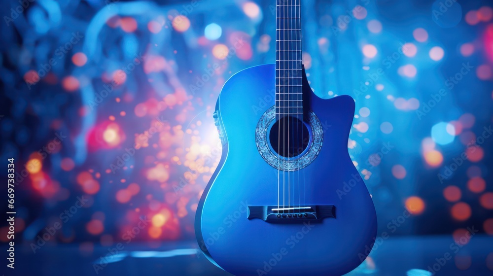 Fototapeta premium Guitar with Bokeh Effects