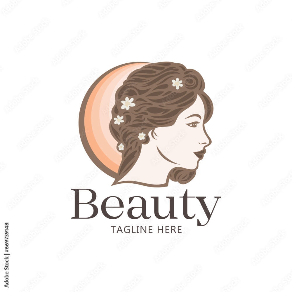 Logo woman. Logo girl. Logo for a beauty salon