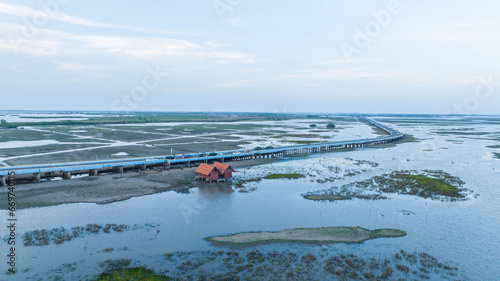 Tinsulanonda Bridge and Twin house Talay Noi' Phatthalung  photo