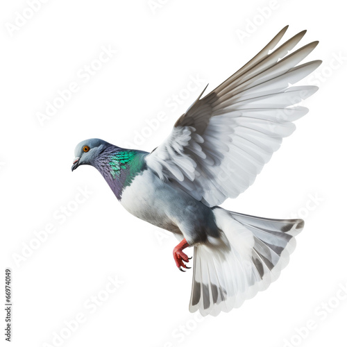Flying Pigeon Isolated on Transparent Background - Graceful Bird in Flight © LifeStoryStudio