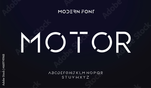Modern Bold Font and Number. Typography urban style alphabet fonts for fashion, sport, technology, digital, movie, logo design, vector illustration