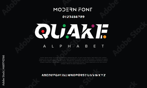 Sports minimal tech font letter set. Luxury vector typeface for company. Modern gaming fonts logo design.