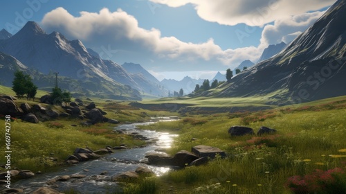 Beautiful breathtaking views of the landscape game art © Damian Sobczyk