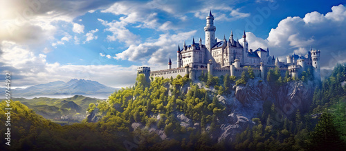 fairy tale castle. AI generated.