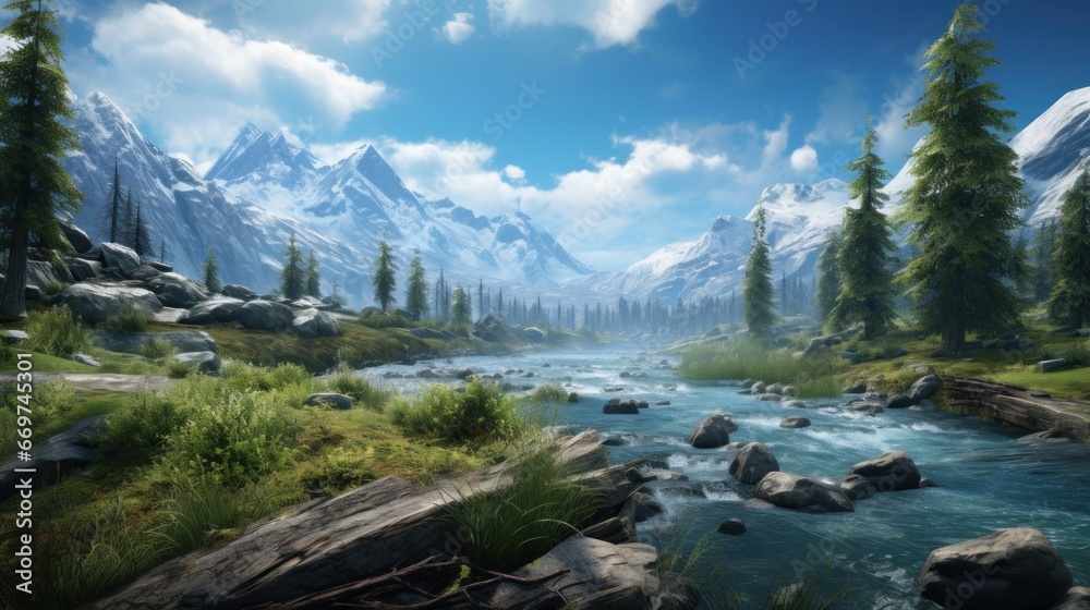 Explore the role of stunning landscapes in creating immersive and visually captivating game worlds