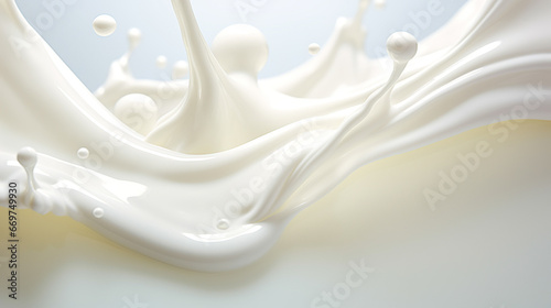 躍動感のあるミルクの背景