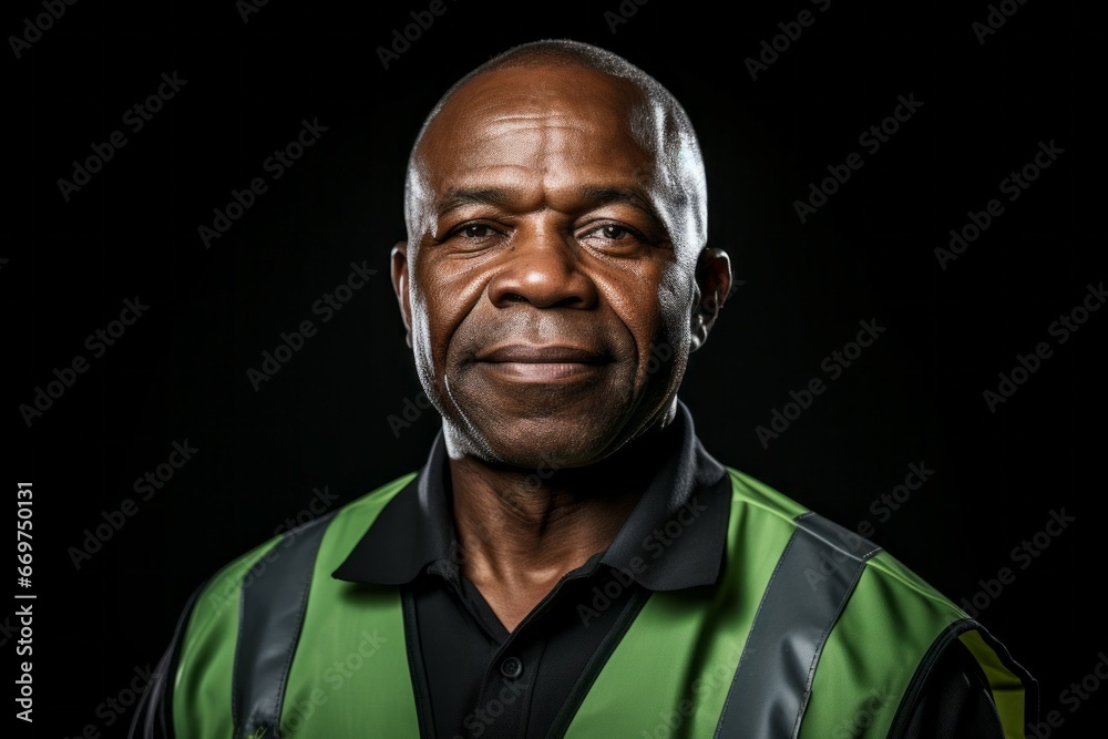 A man at a waste processing plant. Garbage collection and disposal. Portrait with selective focus and copy space A man at a waste processing plant. Garbage collection and disposal. Portrait with selective focus and copy space