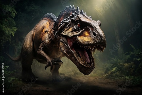 tyrannosaurus rex 3d render © mostafa