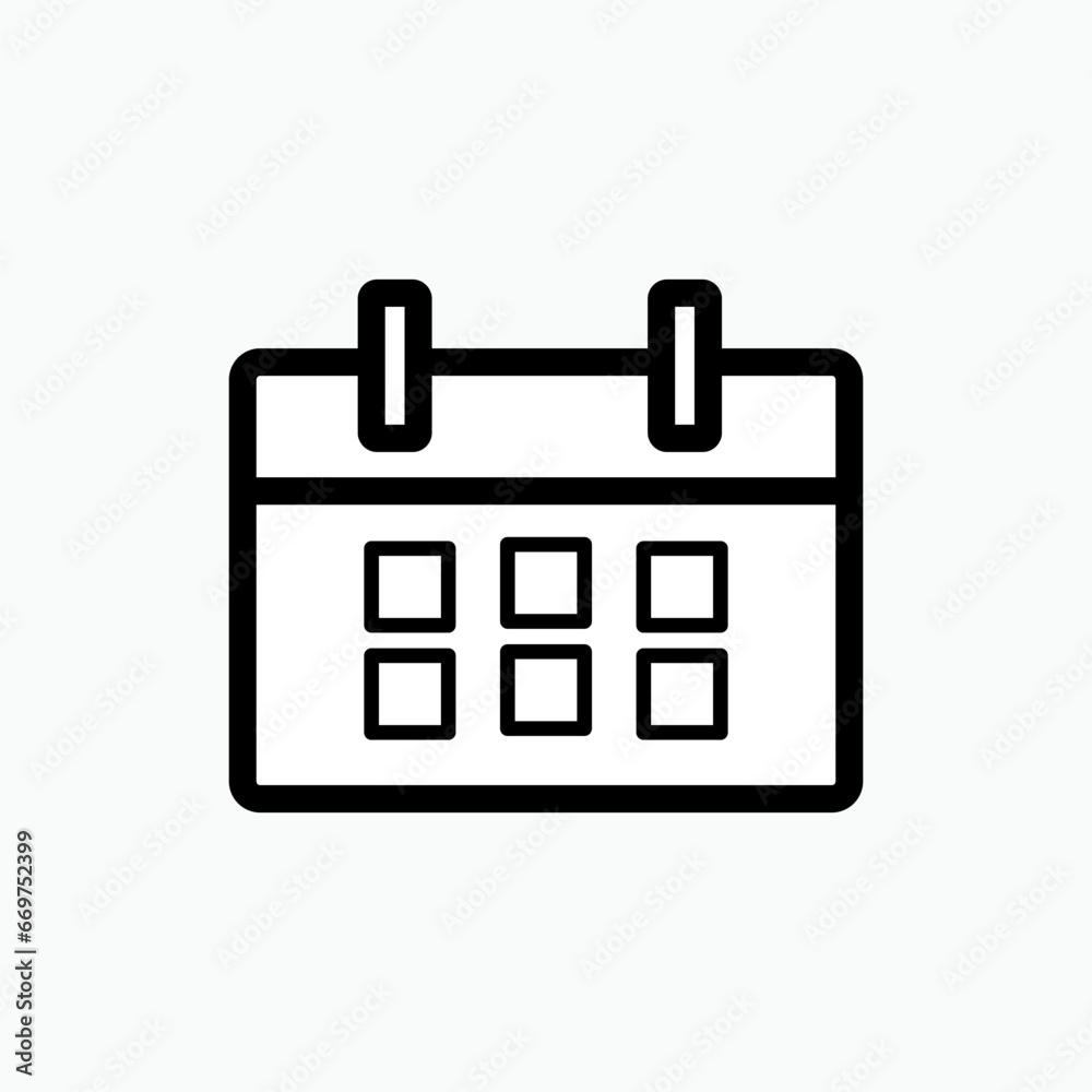 Calendar Icon. Schedule Symbol - Vector. Calendar Icon. Schedule Symbol - Vector.