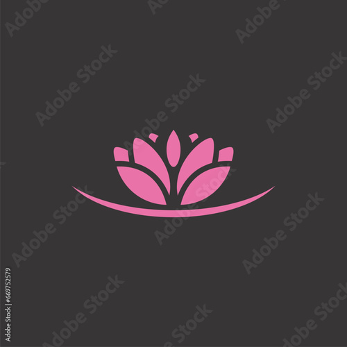 pink lotus flower logo