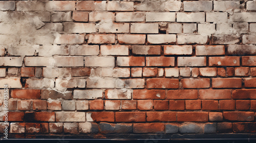 Frame mockup on a grunge brick wall background