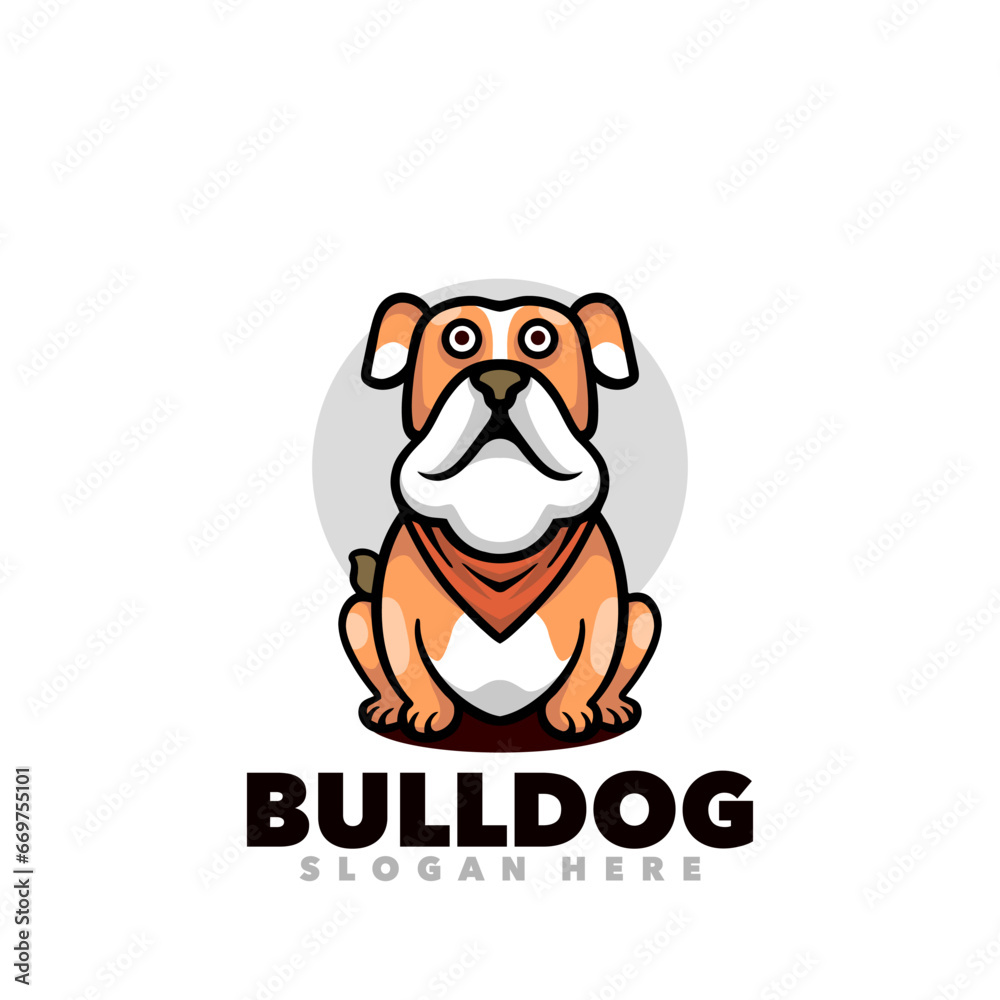 Bulldog mascot cartoon design illustration Bulldog mascot cartoon design illustration