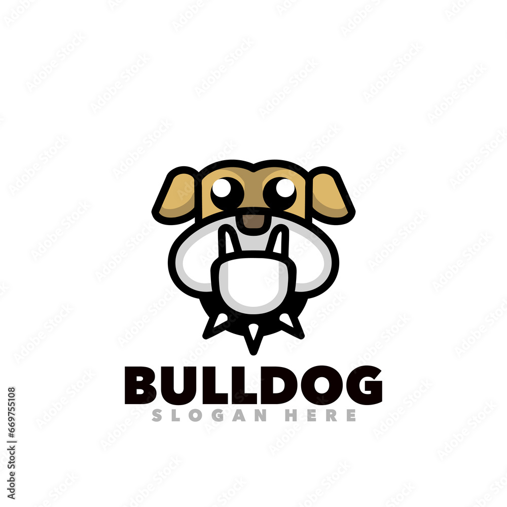 Bulldog dog logo template Bulldog dog logo template